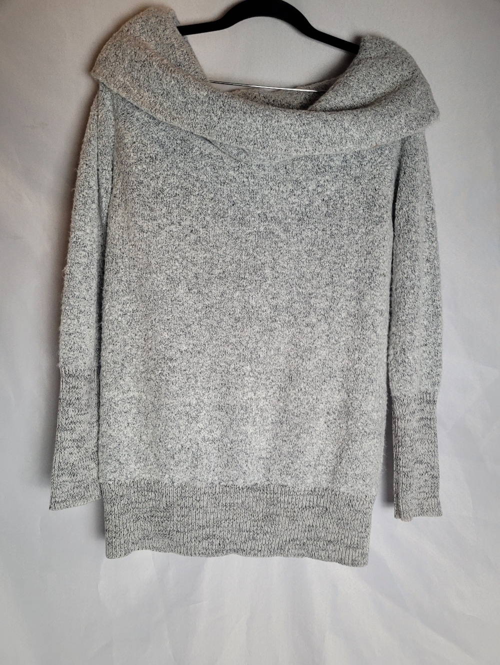 Banana Republic Gray Boucle Knit Cowl Neck Pullover Sweater Women's Size Small